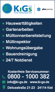 Hausmeisterservice in Kiel – KiGs Kieler Gebäudeservice GmbH bietet Reinigung, Instandhaltung, Winterdienst und Grünpflege für private und gewerbliche Objekte.