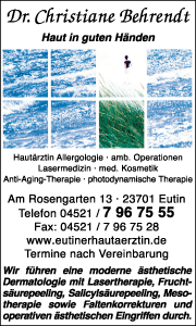 Werbebanner Dr. med. Christiane Behrendt Hautarztpraxis Eutin.